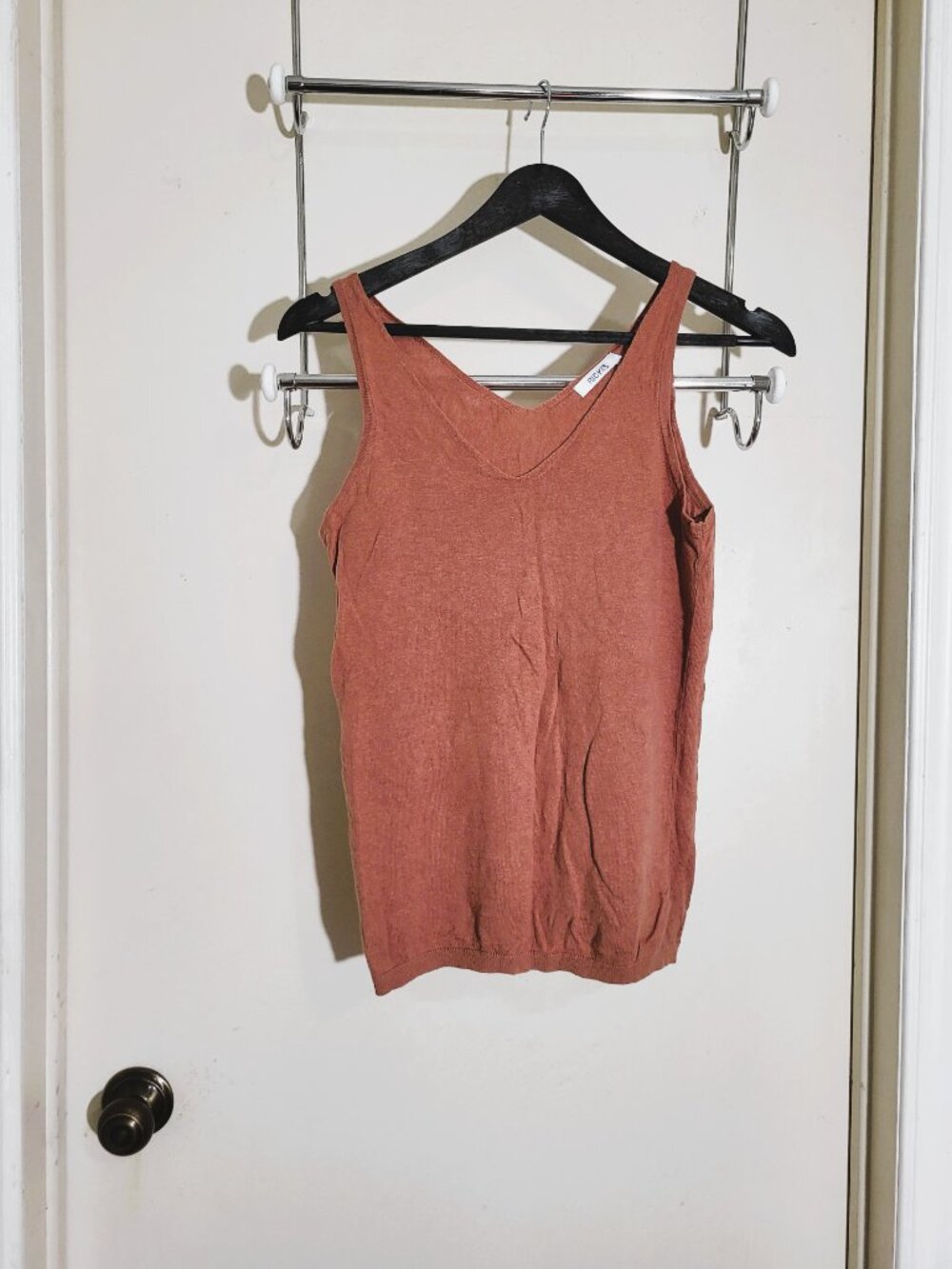 Ricki's Sleeveless Knit top. Dusty Rose or Muted Terracotta shade color - Picture 4 of 8